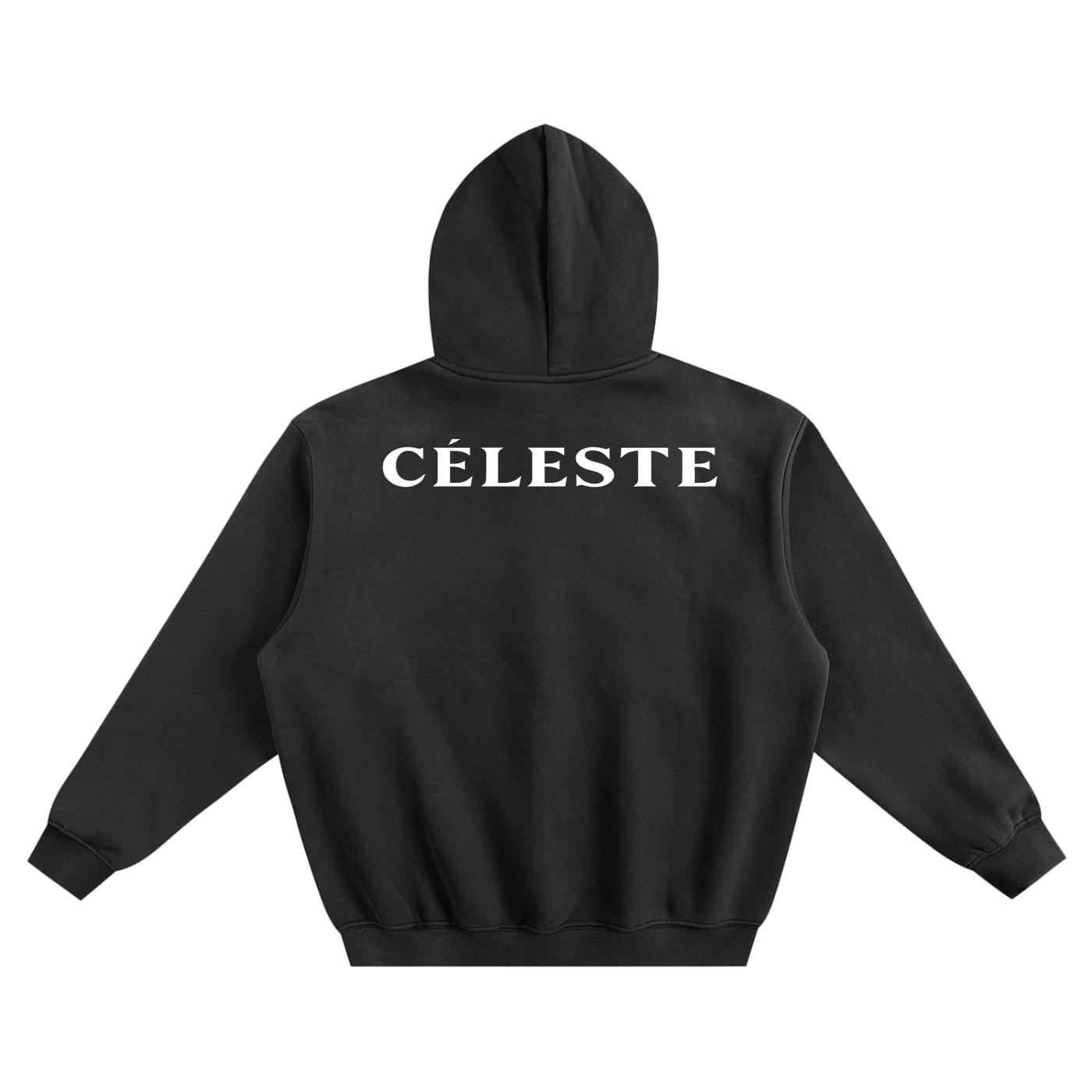 Céleste Noir Boxy Hoodie