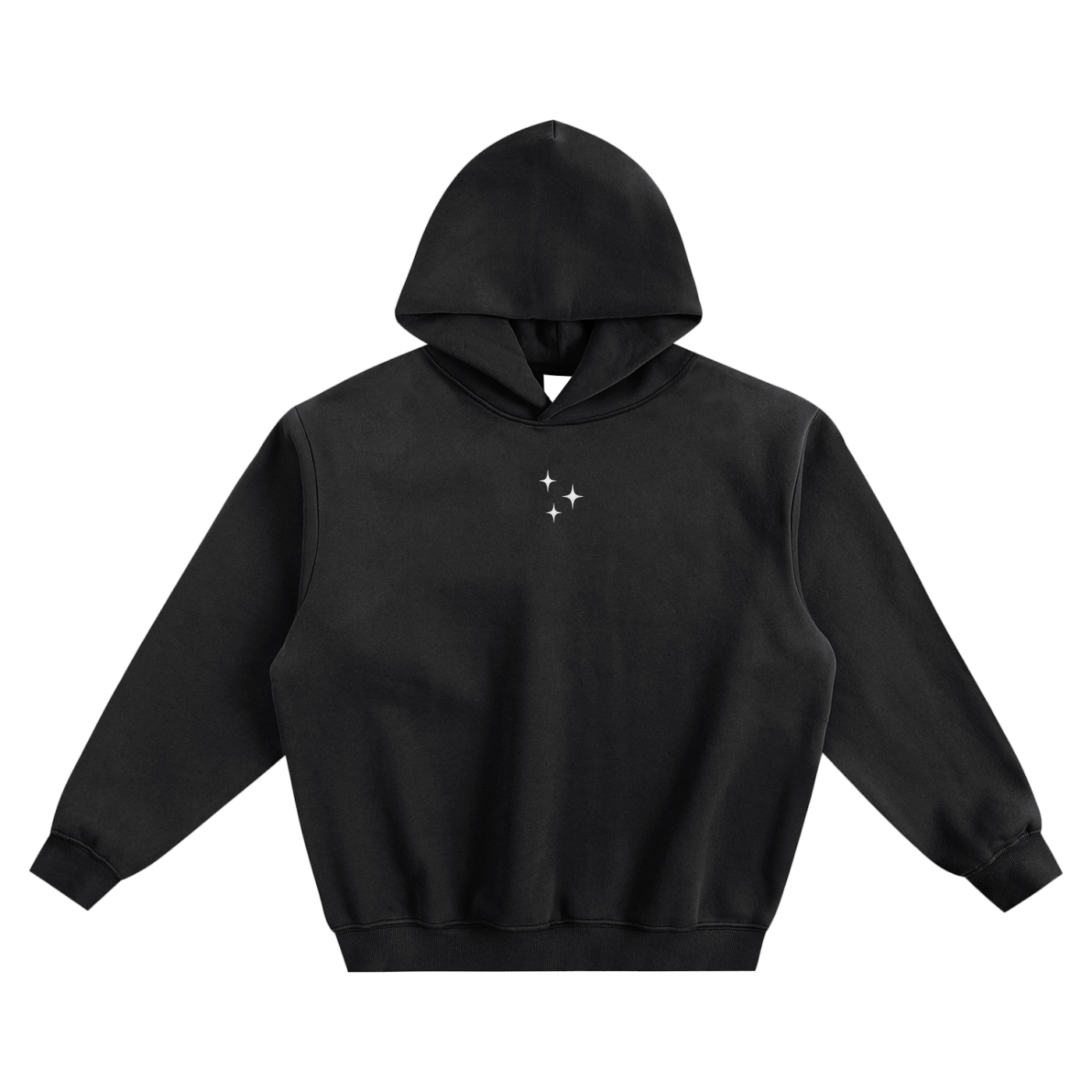 Céleste Noir Boxy Hoodie