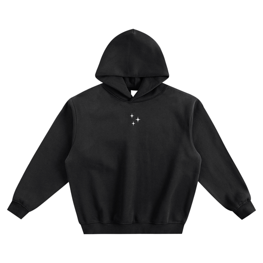 Céleste Noir Boxy Hoodie