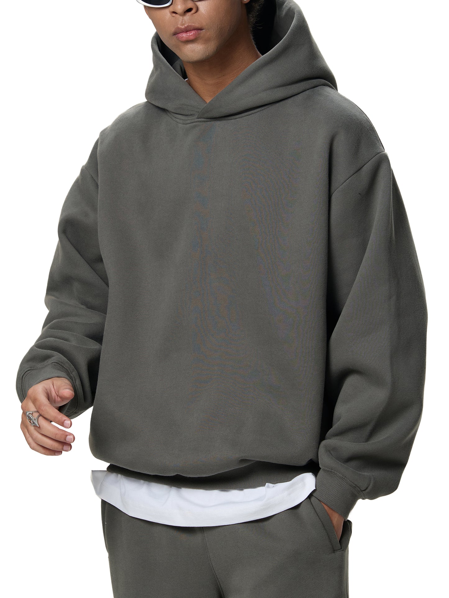 Céleste Noir Boxy Hoodie
