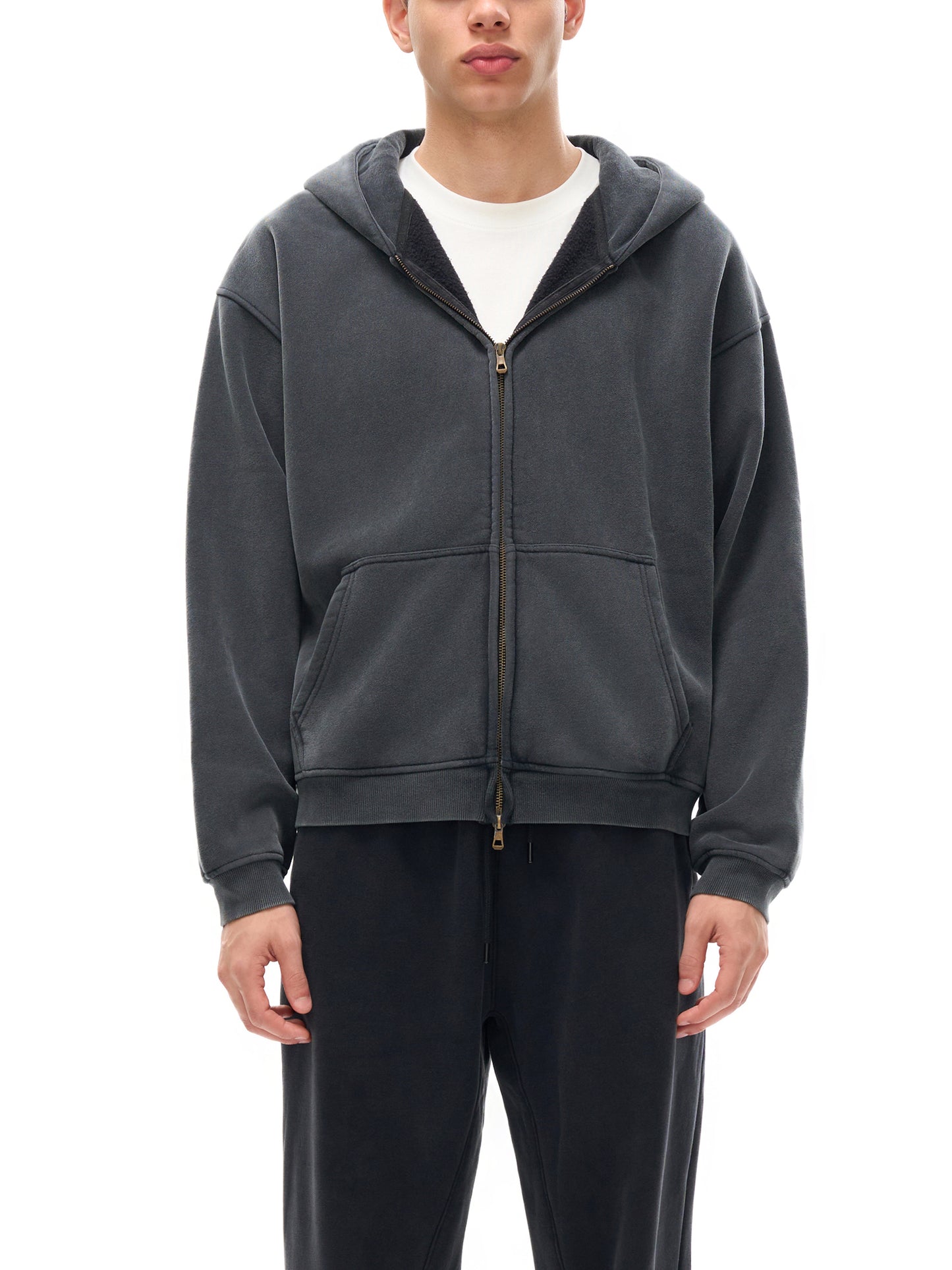 Céleste Noir Zip Up Hoodie